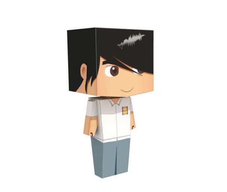 Старшеклассник paper model