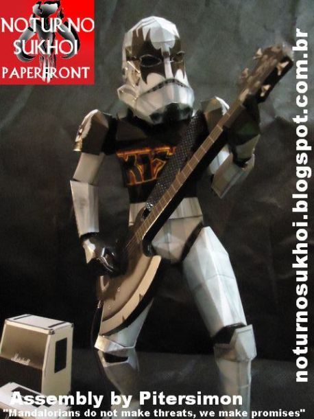 Рок-штурмовик - Музыкант paper model