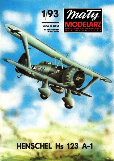 Maly Modelarz - 1/1993 - Бомбардировщик Henschel Hs 123A-1 magazine