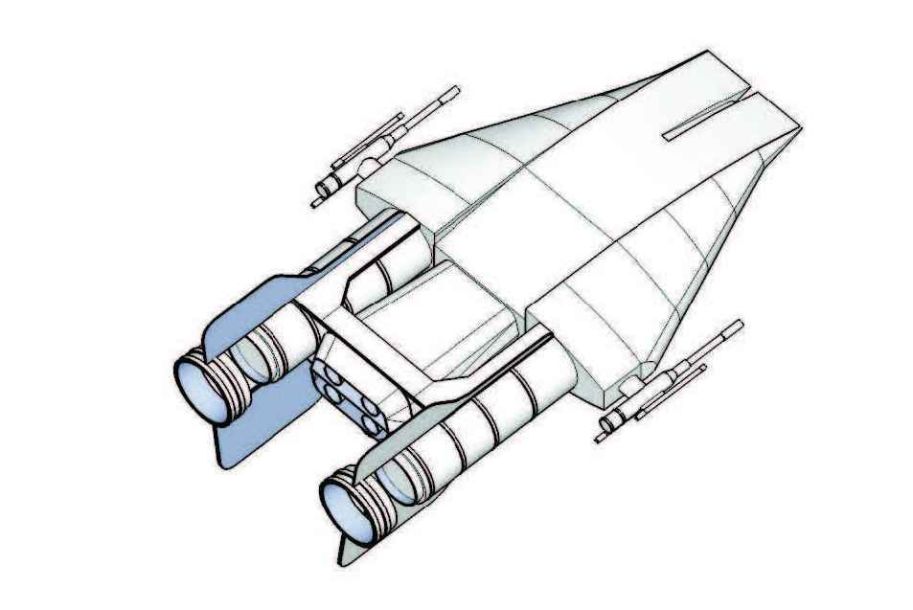 Звёздный истребитель A-wing (Звездные войны) paper model