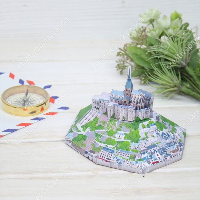 Мон-Сен-Мишель, Франция Мини-версия paper model