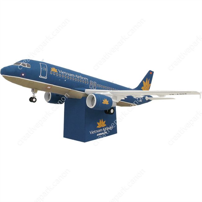 Самолёт Vietnam Airlines AIRBUS320 paper model