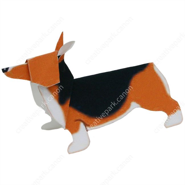 Вельш-корги-пемброк paper model