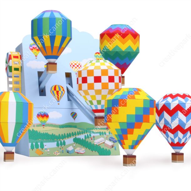 Фестиваль воздушных шаров paper model