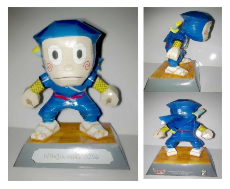 Ниндзя Хаттори Хандзо (Ninja Hattori-kun) paper model