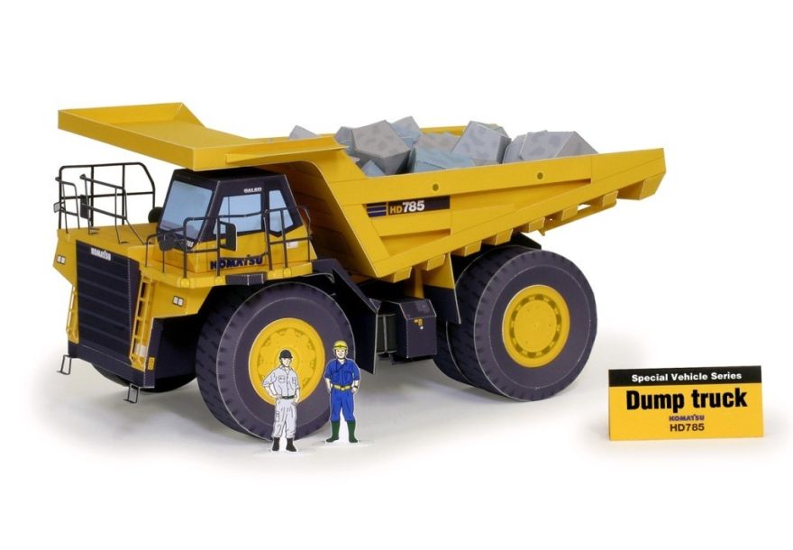 Карьерный самосвал Komatsu HD-785 paper model