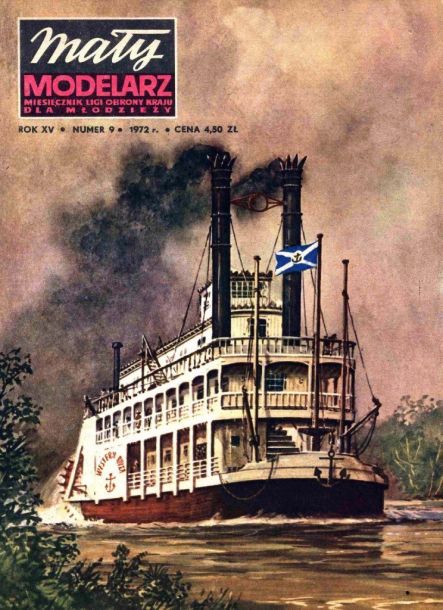 Maly Modelarz - 9/1972 - Колесный пароход Western River magazine