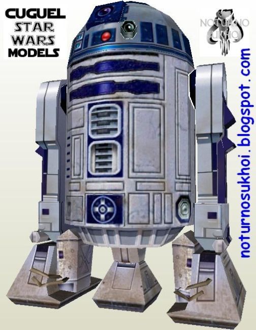 Дроид R2-D2 [светый, 1:1] (Звездные войны) paper model