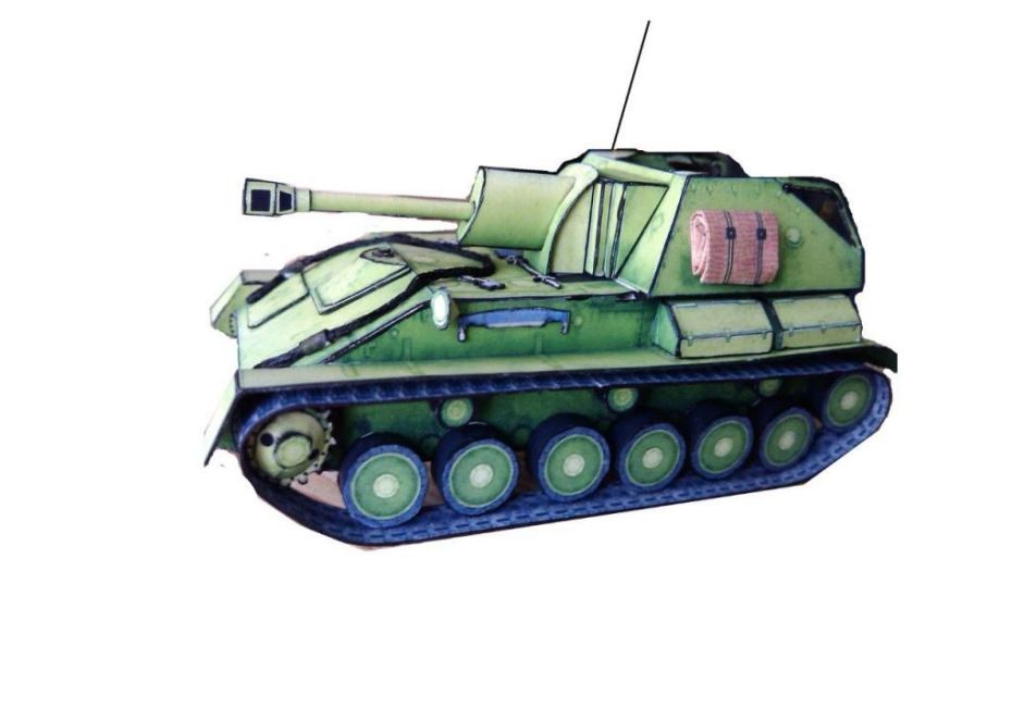 Самоходная установка СУ-76М paper model