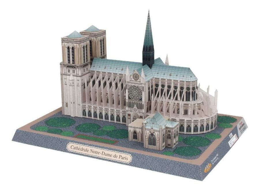 Собор Парижской Богоматери, Франция paper model