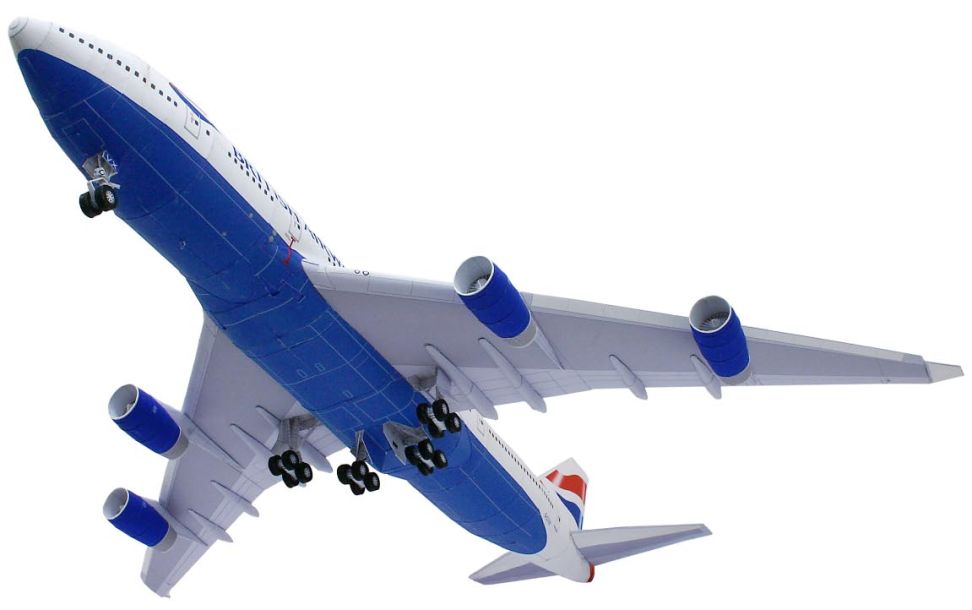 Авиалайнер Boeing 747-400 British Airways paper model