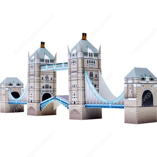 Тауэрский мост, Англия, мини-версия paper model