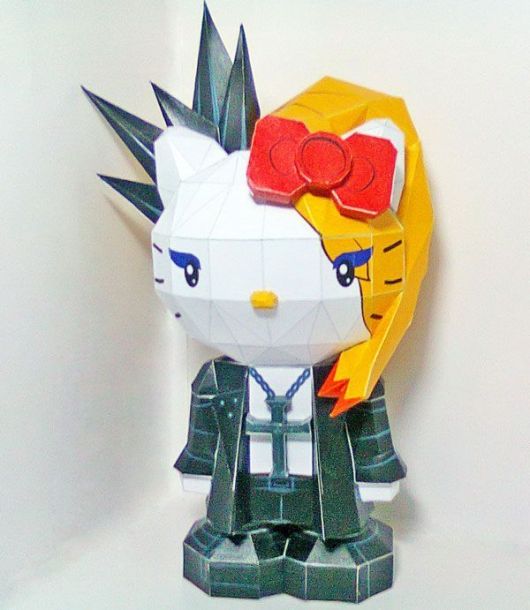 Yoshikitty (Hello Kitty) paper model