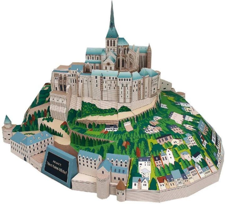 Остров Мон-Сен-Мишель, Франция paper model