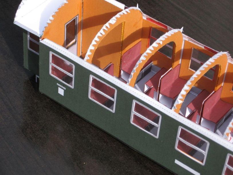 3-осный вагон Umbauwagen paper model