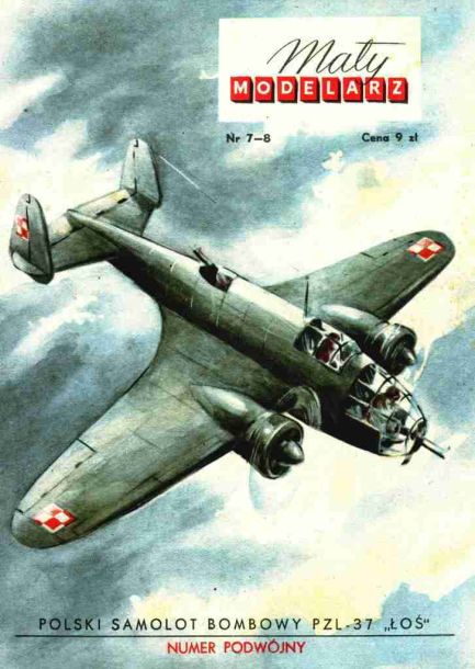 Maly Modelarz - 7-8/1959 - Бомбардировщик PZL-37 Лось magazine