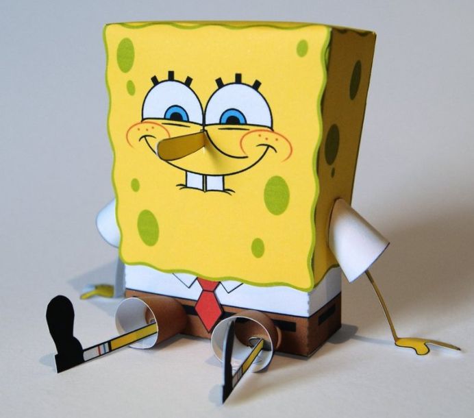 Губка Боб Квадратные Штаны paper model