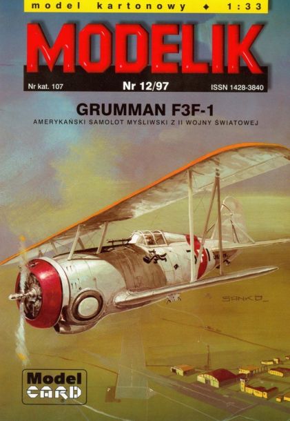 Modelik - 12/1997 - Палубный истребитель Grumman F3F-1 magazine