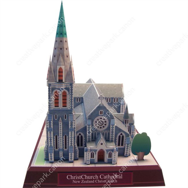 Собор Крайстчерч, Новая Зеландия paper model