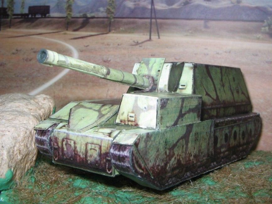 Самоходная установка СУ-14 paper model