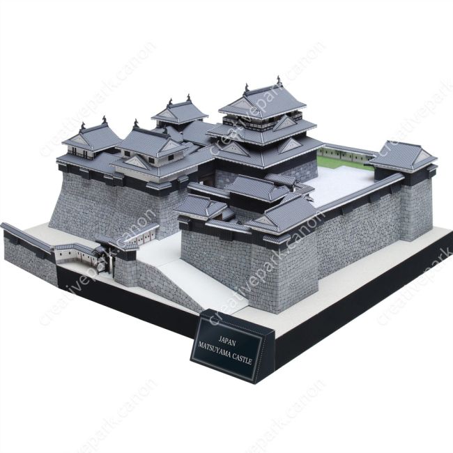 Замок Мацуяма, Япония. paper model
