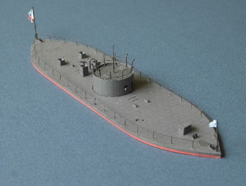Броненосец USS Monitor paper model