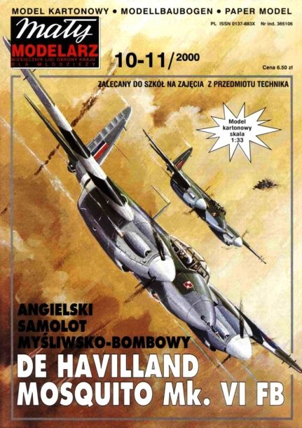 Maly Modelarz - 10-11/2000 - Бомбардировщик De Havilland Mosquito FB Mk.VI magazine
