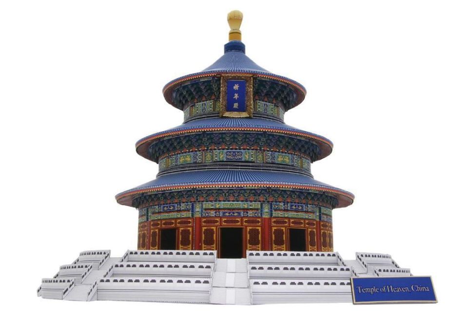 Храм Неба, Китай paper model
