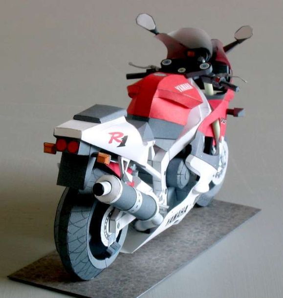 Мотоцикл Yamaha YZF-R1 [серия, часть 1/2] paper model