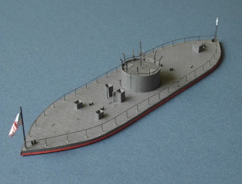 Броненосец USS Monitor paper model
