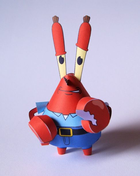 Краб Мистер Крабс (Губка Боб Квадратные Штаны) paper model