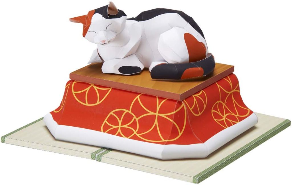 Кот на котацу paper model
