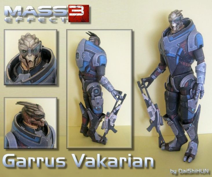 Гаррус Вакариан (Mass Effect 3) paper model