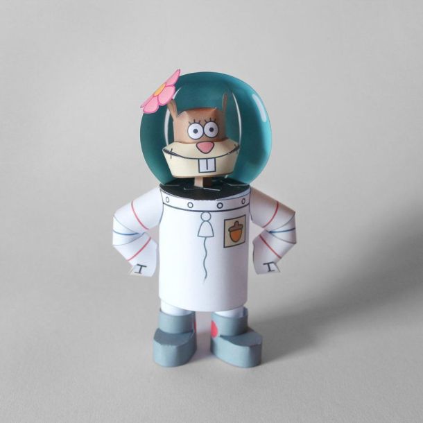 Белка Сэнди (Губка Боб Квадратные Штаны) paper model