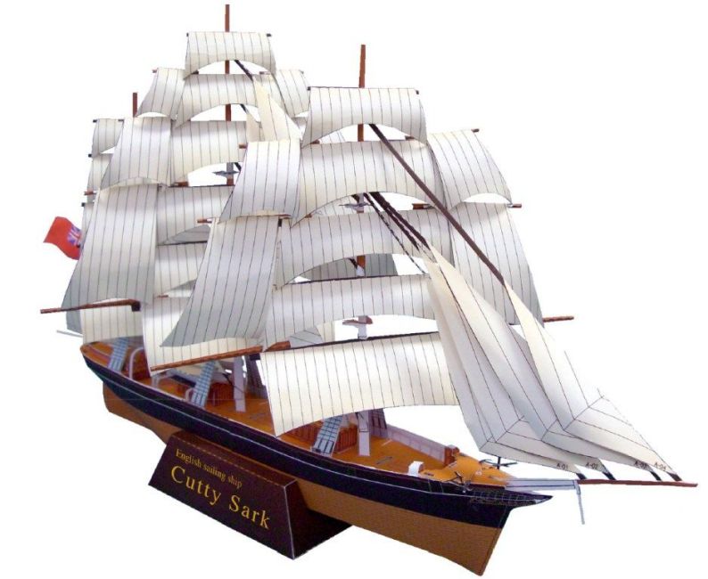 Клиппер Катти Сарк paper model