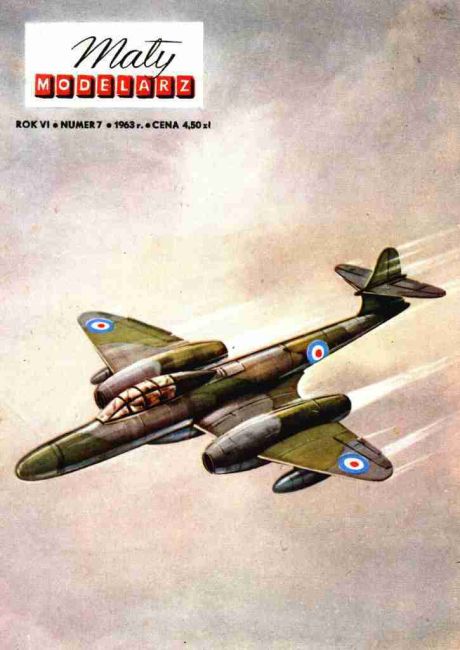 Maly Modelarz - 7/1963 - Истребитель Gloster Meteor magazine