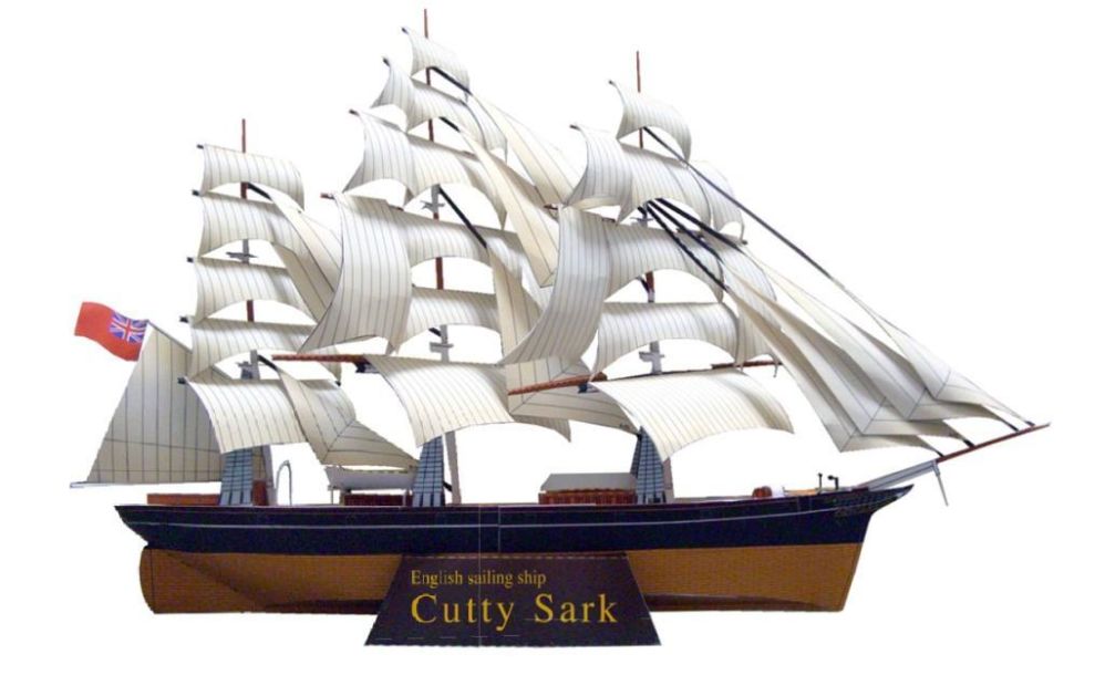 Клиппер Катти Сарк paper model