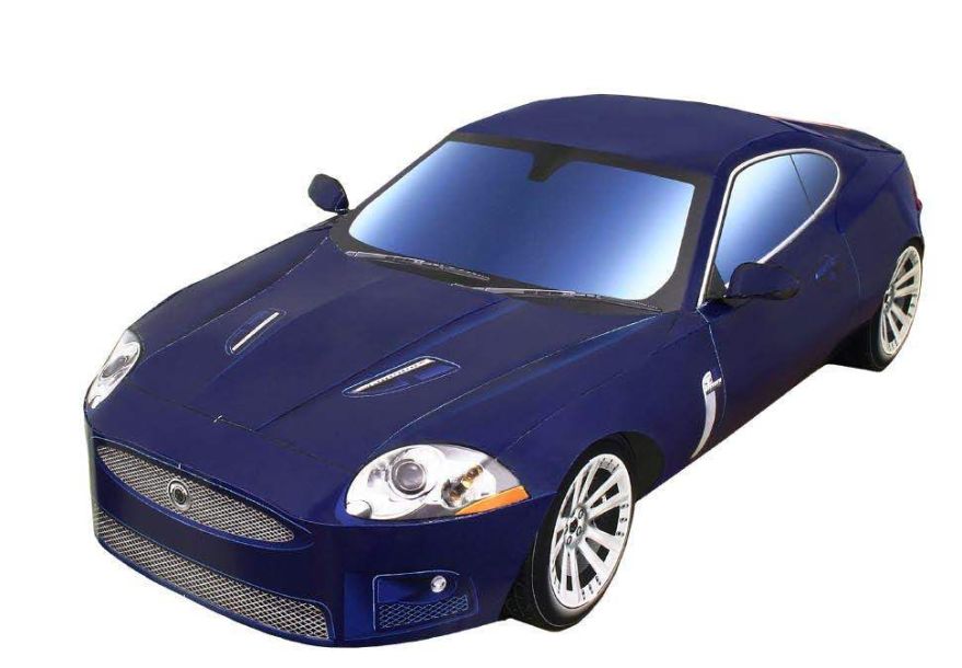 Автомобиль Jaguar XKR paper model