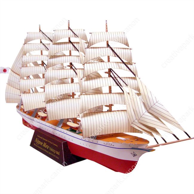 Парусник Ниппон Мару paper model