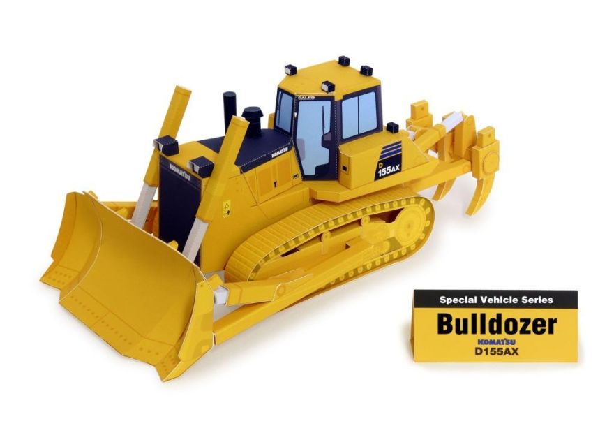 Бульдозер Komatsu D155AX paper model