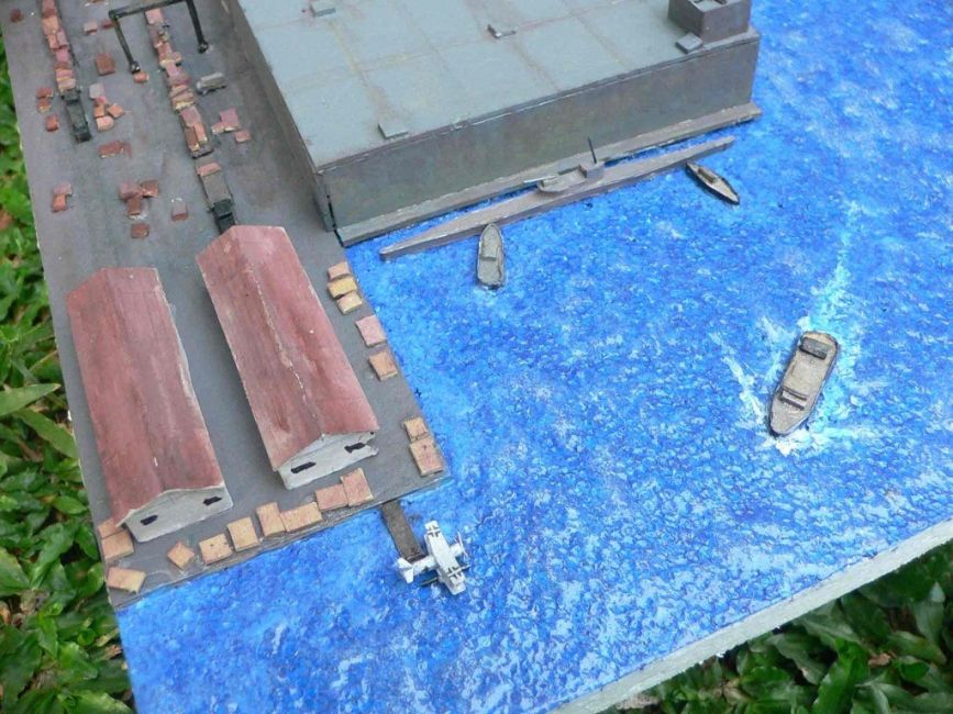 Диорама Бункер подводных лодок paper model