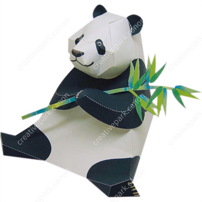 Панда paper model