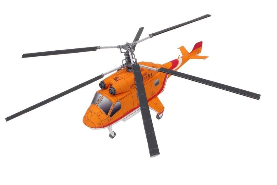Двухвинтовой вертолет paper model
