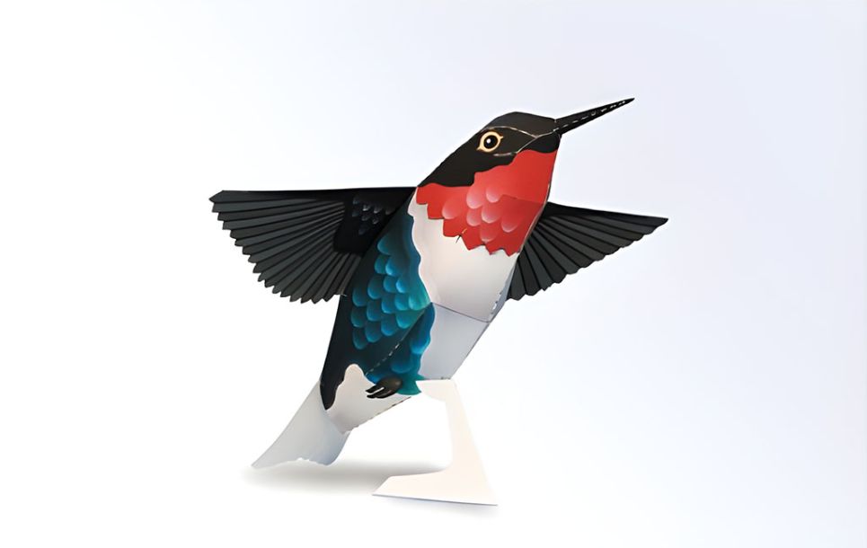 Колибри paper model