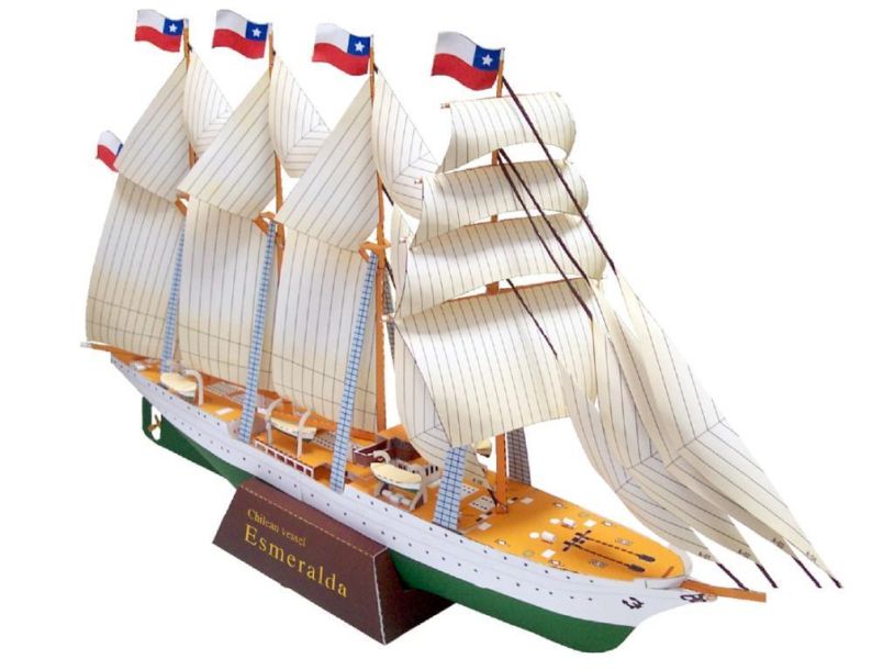 Корабль Эсмеральда paper model