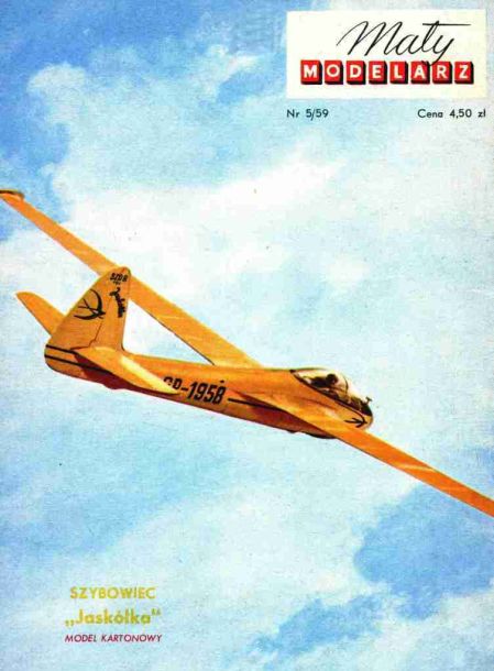 Maly Modelarz - 5/1959 - Планер Jaskolka ZO magazine