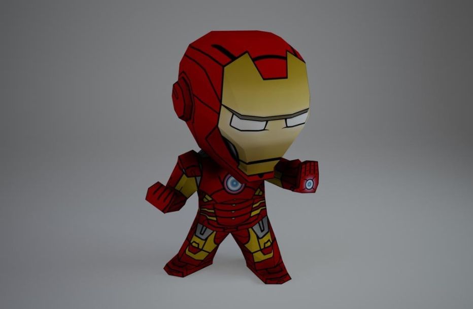 Железный человек paper model