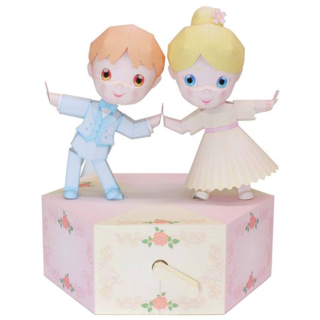 Движущаяся модель Танцующие куклы paper model