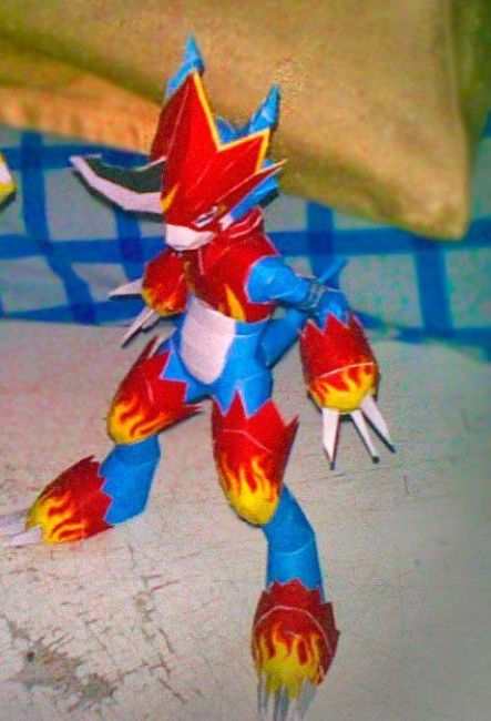 Флеймдрамон (Дигимон) paper model