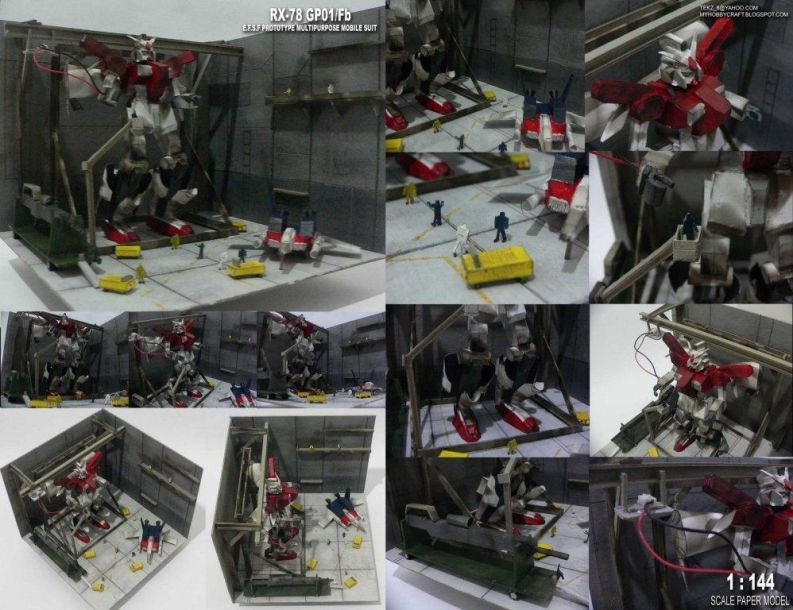 Диорама Робот RX-78 GP01 (Gundam) paper model